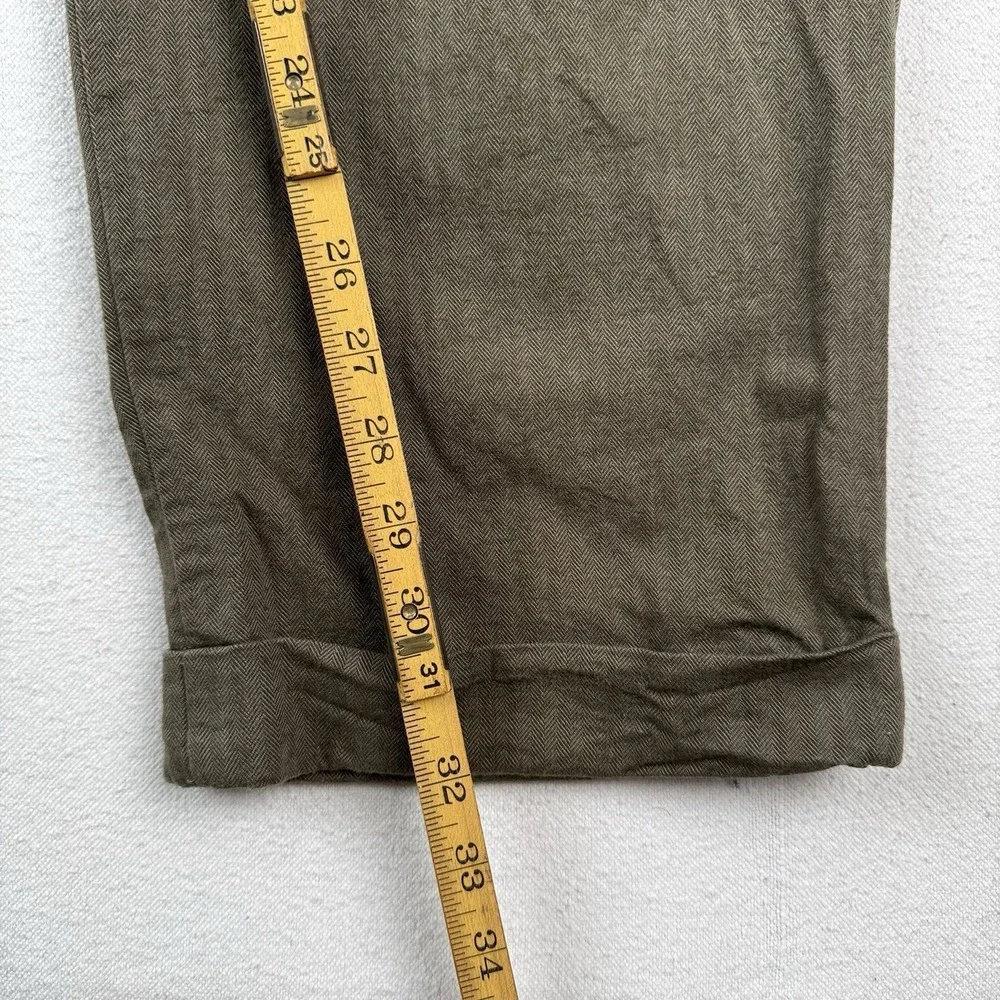Vtg Polo Ralph Lauren Fits 36x32 Tan Herringbone Pleated Cuffed Dress Pants